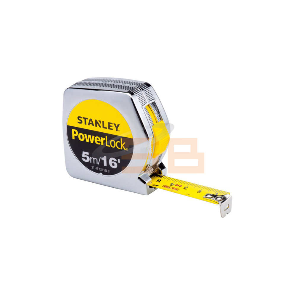 5mtr/16ft x 3/4' POWERLOCK MEASURING TAPE WITH METAL CASE [STHT33158-8], STANLEY